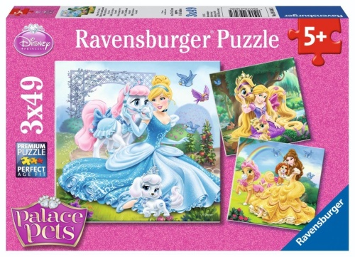 Puzzle 3x49 Disney Palace Pets, Ravensburger