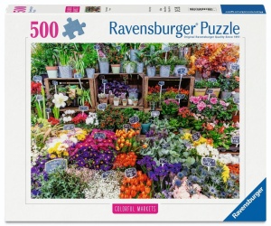 PUZZLE 500 FLOWER MARKET, FRANCE, RAVENSBURGER