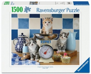 PUZZLE 1500 KITTENS IN THE KITCHEN, RAVENSBURGER