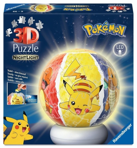 Puzzle 3D NightLight Pokemon, Ravensburger
