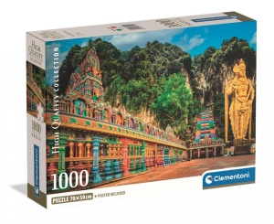 PUZZLE 1000 PAINTED BATU CAVES, CLEMENTONI