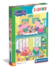 PUZZLE 2X20 PEPPA PIG, CLEMENTONI