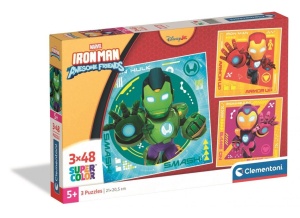 PUZZLE 3X48 IRON MAN AND HIS AWESOME FRIENDS