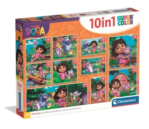 PUZZLE 10W1 DORA THE EXPLORER, CLEMENTONI