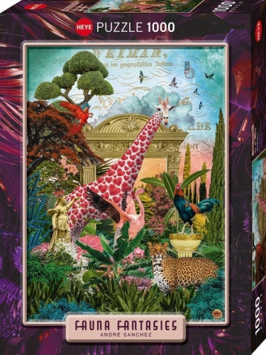 Puzzle 1000 Fantastyczna Fauna- Giraffolove, Heye