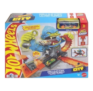 HOT WHEELS CITY GŁODNY GORYL ZESTAW, MATTEL