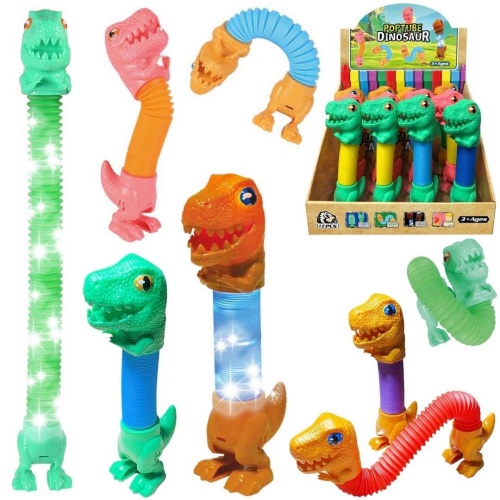Dinozaur rurka pop tube ze światłem, Trifox