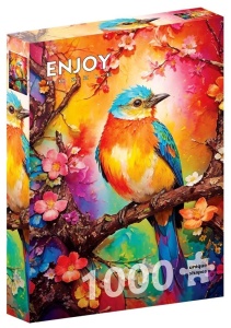 PUZZLE 1000 KOLOROWY PTASZEK, ENJOY