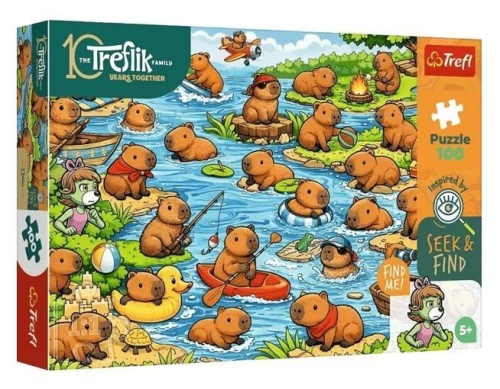 Puzzle 100 Trefliki - Kapibary TREFL, Trefl