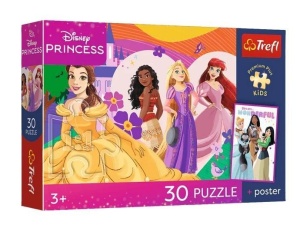 PUZZLE 100 DISNEY KSIĘŻNICZKI + PLAKAT TREFL