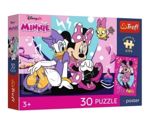 PUZZLE 30 DISNEY MINNIE + PLAKAT TREFL, TREFL