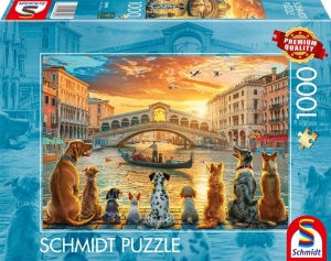 PUZZLE 1000 PSY W WENECJI / WŁOCHY, SCHMIDT