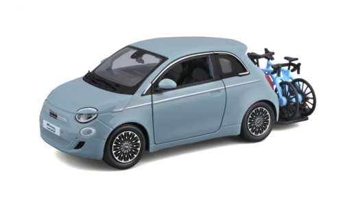 Eurotrek - Fiat 500e (2023) With Bikes Light Blue