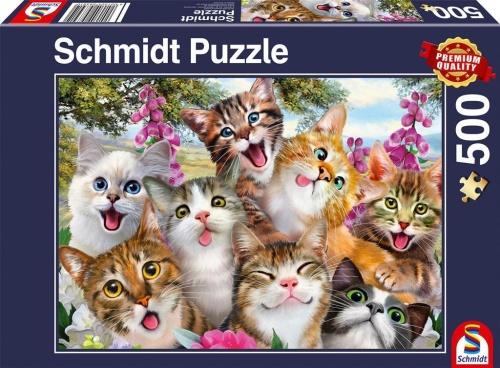 Puzzle PQ 500 Koty robią selfie G3, Schmidt