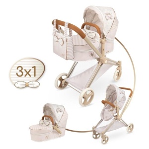 WÓZEK VERONA 3W1 DLA LALEK DO 47CM, DECUEVAS TOYS