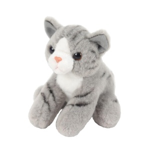 KOT SIEDZĄCY SZARY 13CM, BEPPE