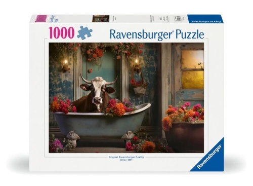Puzzle 1000 Krowa w kąpieli, Ravensburger