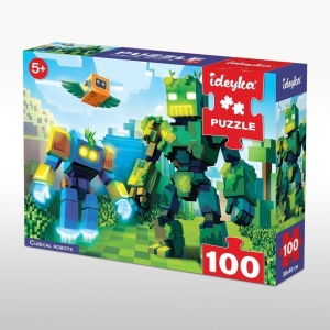 PUZZLE 100 SZEŚCIENNE ROBOTY GRAŁAMIGŁÓWKA, IDEYKA