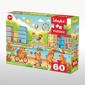 PUZZLE 60 KAPIBARA W WIELKIM MIEŚCIE GRAŁAMIGŁÓWKA