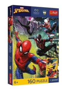 PUZZLE 160 SPIDERMANN + PLAKAT TREFL, TREFL