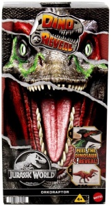 JURASSIC WORLD DINO REVEAL ORKORAPTOR, MATTEL