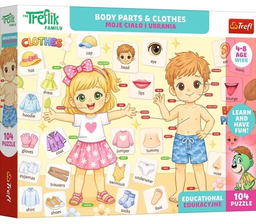Puzzle 104 Trefliki - Moje ciało i ubrania TREFL