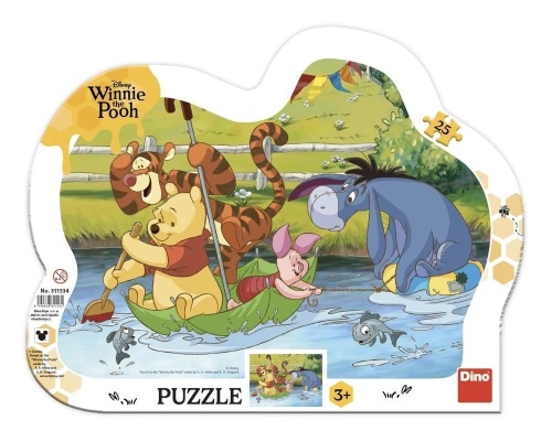 Puzzle ramkowe Kubuś Puchatek Na rejsie 25el