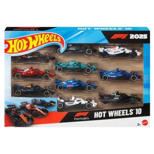Hot Wheels Formuła 1 Samochodziki Bolidy F1 10-pak