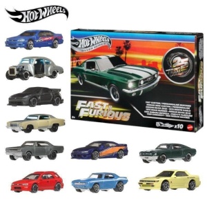 HOT WHEELS FAST & FURIOUS SZYBCY I WŚCIEKLI 10-PAK