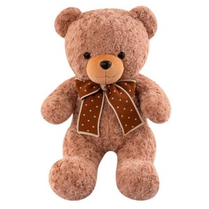 MASKOTKA PRZYTULANKA MIŚ Z KOKARDKĄ 45CM, LEANTOYS