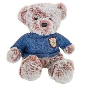MASKOTKA PRZYTULANKA SZARA 21CM, LEANTOYS