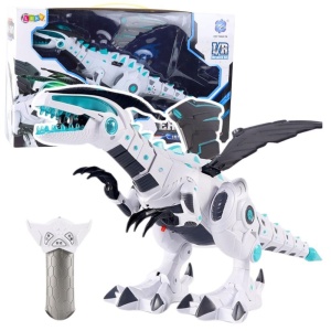 DINOZAUR ROBOT R/C ŚWIATŁO I DŹWIĘK BIAŁY