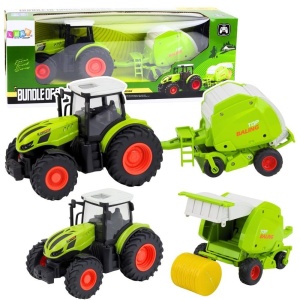 TRAKTOR ROLNICZY ZDALNIE STEROWNY Z PRASĄ 1:24