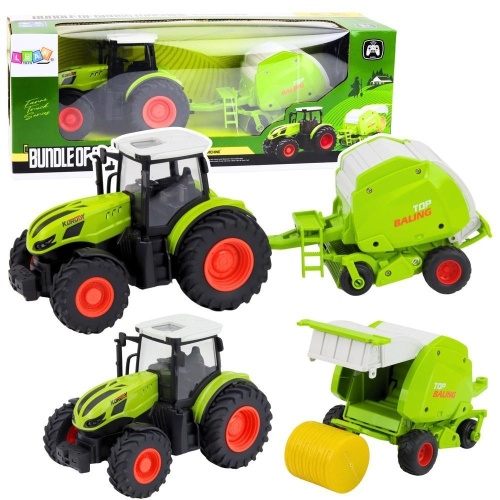 Traktor rolniczy zdalnie sterowny z prasą 1:24