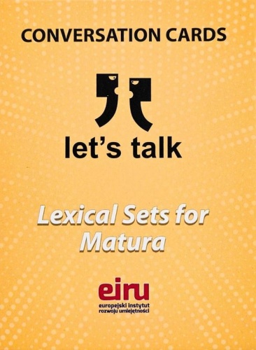 Karty Konwersacyjne Let's talk Lexical Sets for...