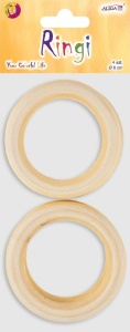 RINGI DREWNIANE 6CM 4SZT, ALIGA