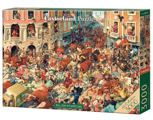 Puzzle 3000 Bull Run in Pampeluna, Castorland