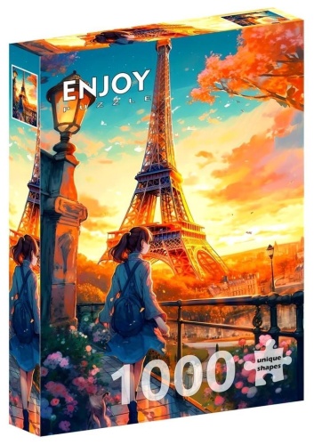 Puzzle 1000 Spacer w Paryżu / Francja, Enjoy