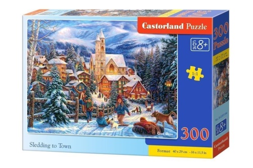 Puzzle 300 Sledding to Town CASTOR, Castorland