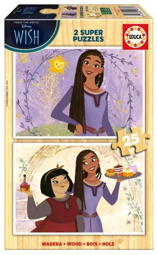 Puzzle drewniane 2x25 Życzenie, Educa