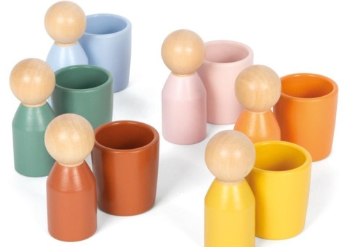 Gra Montessori sortowanie kubeczków, Small Foot