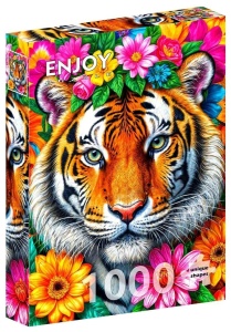 PUZZLE 1000 PASKI I KWIATY, ENJOY