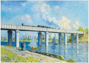PUZZLE 1000 WIDOK NA MOST KOLEJOWY W ARGENTEUIL