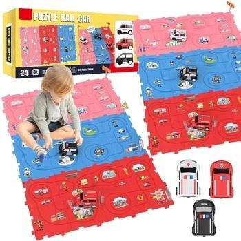 Puzzle tor przeszkód ambulans straż, Maksik