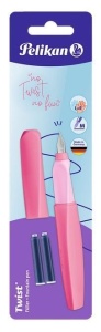 PIÓRO WIECZNE TWIST BERRY PINK + NABOJE PELIKAN