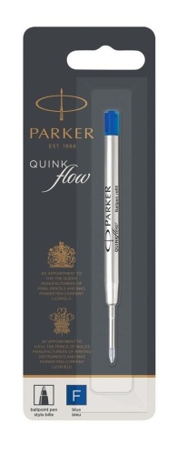 Wkład do długopisów Quinkflow niebieski F, Parker