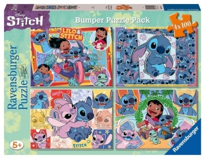 PUZZLE DLA DZIECI 2D 4X100 DISNEY STITCH