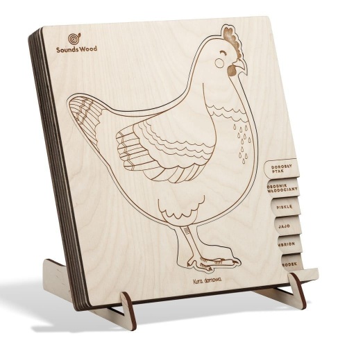 Puzzle drewniane Kura i cud w kurniku, Sounds Wood