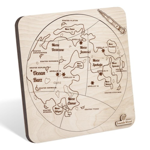 Puzzle drewniane Księżyc - książę wśród satelitów