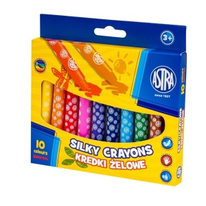KREDKI ŻELOWE WYKRĘCANE 10KOL SILKY ASTRA